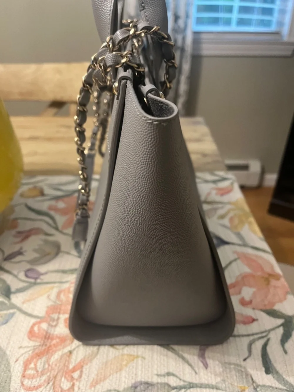 Chanel Grey Leather Studded